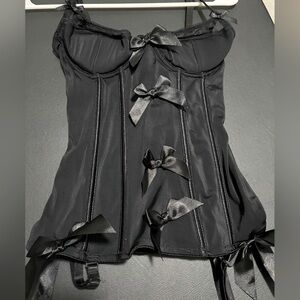 Black bows corset top